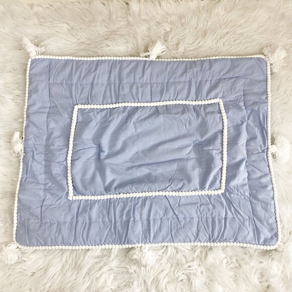 Pottery Barn Teen Chambray Tassel Standard Sham NEW - Picture 1 of 3